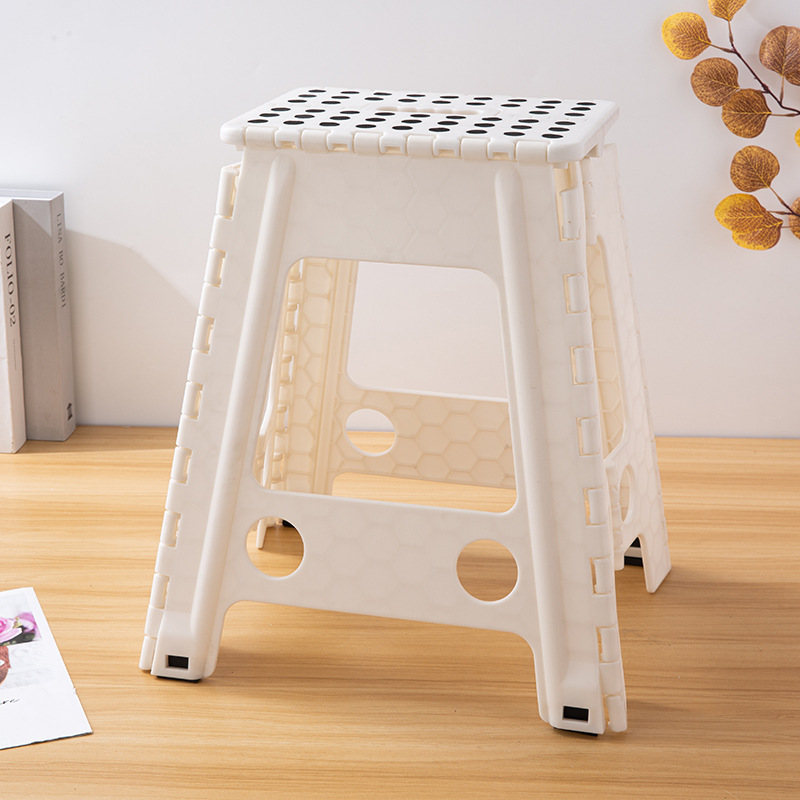 Taburete plegable de plástico engrosada silla portátil de plástico hogar Silla de comedor apilable baño que ahorra espacio