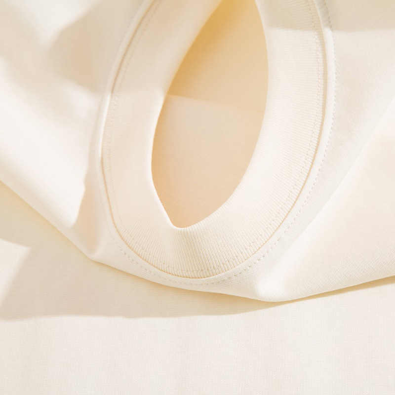 240g Solona Summer Trendy Brand Men's and Women's Cotton Short-Sleeved T-Shirts Breathable Heavy Pure Color Round Neck t Loose Top Thick