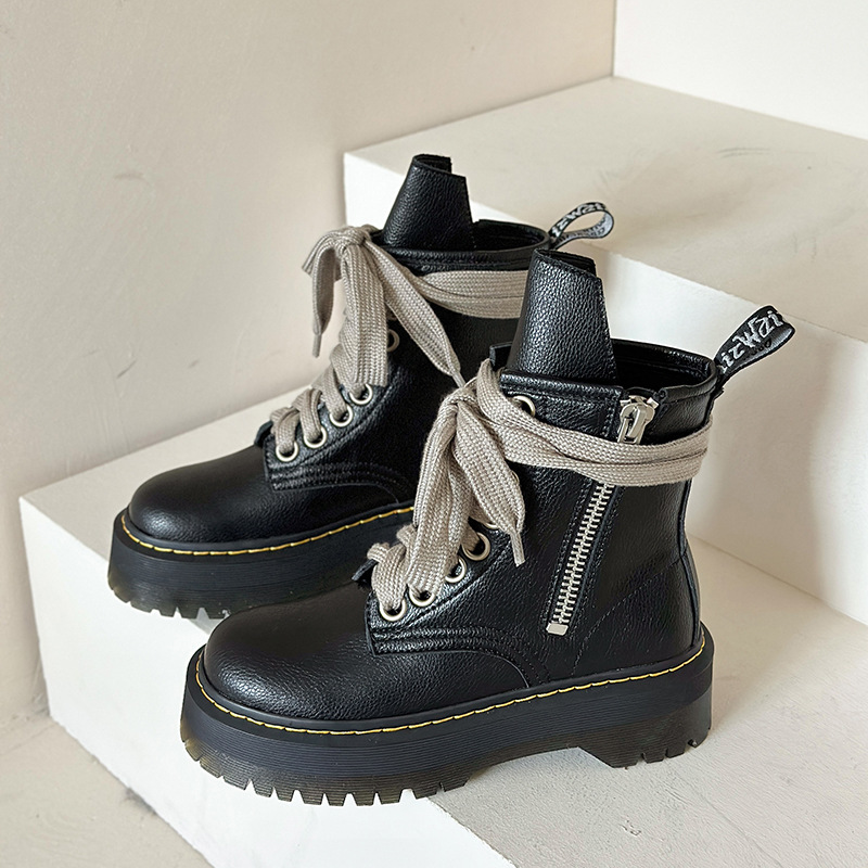 Damen Stiefeletten Für Herbst Und Winter Mit Blockabsatz Modern_voghion.com