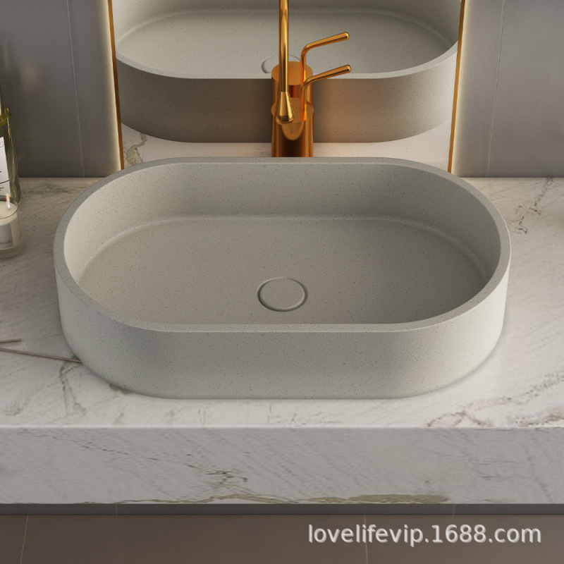 Concrete Washbasin, Cement Washbasin, Terrazzo Style, Bathroom Accessories Factory Direct Batch Basins
