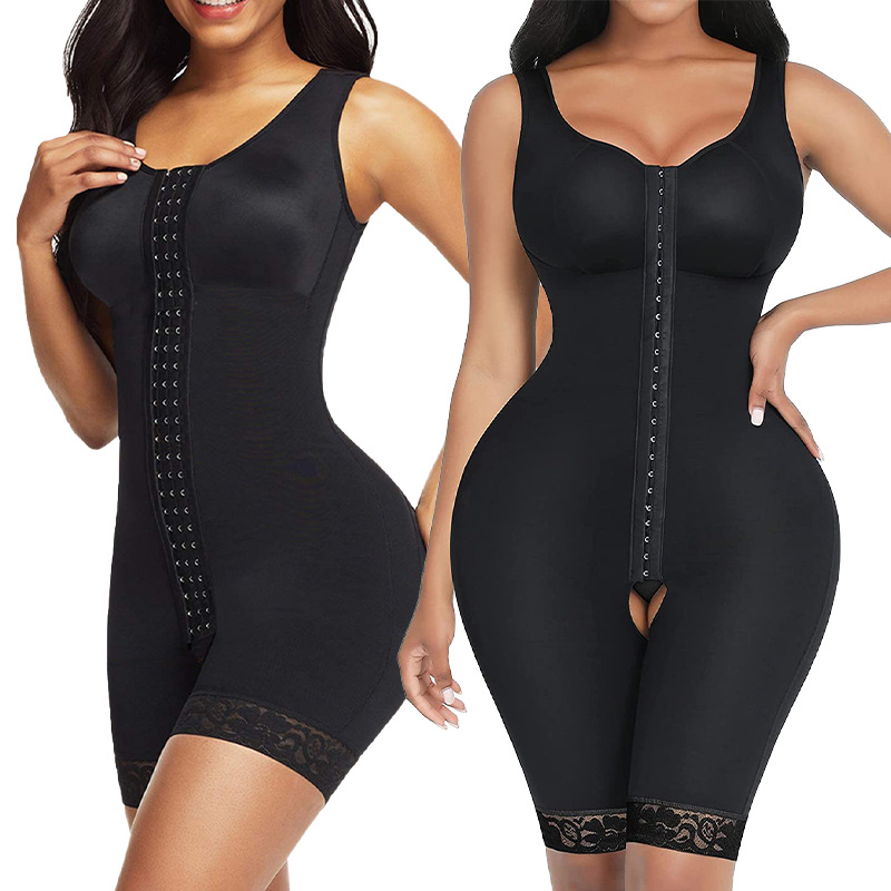 Cross-Border Open-Crotch Plus-Size Body Shaping Corset with Chest Support and Tummy Control, Full-Body Shaper Bodysuit for Shaping