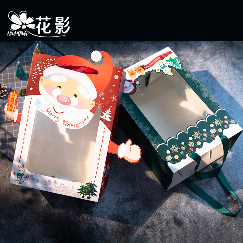 Ventana de Navidad flores bolso transparente ins Internet celebridad floral bolsa ramo bolsa de embalaje ventana bolsa de mano