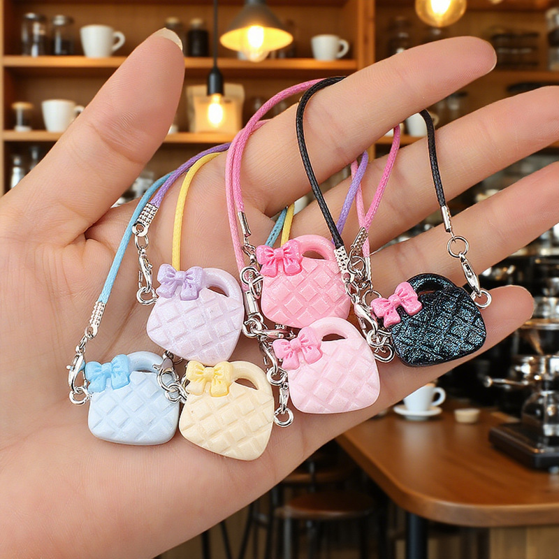 Cute Pearlescent Fine Glitter Bow Bag Pendant Cute Little Doll Accessories Artificial DIY Water Cup Accessories Wholesale Cute Pearlescent Fine Glitter Bow Bag Pendant Cute Little Doll Accessories Artificial DIY Water Cup Accessories Wholesale