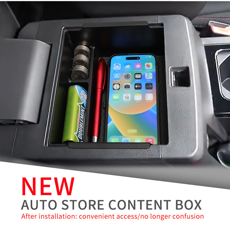 Suitable for 24-25 Mitsubishi Triton Armrest Box Storage Box L200 Car Storage Car Modification Accessories