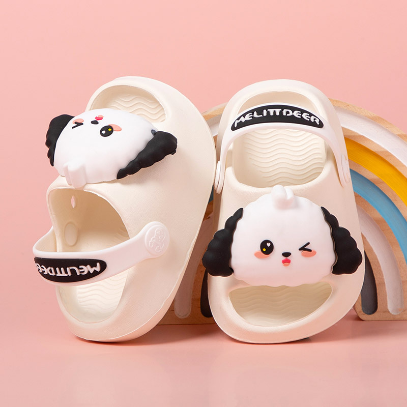 Deslizadores DE LOS NIÑOS transpirable verano desgaste lindo suave inferior niños niñas bebé pequeño dinosaurio zapatillas de los niños zapatos del agujero