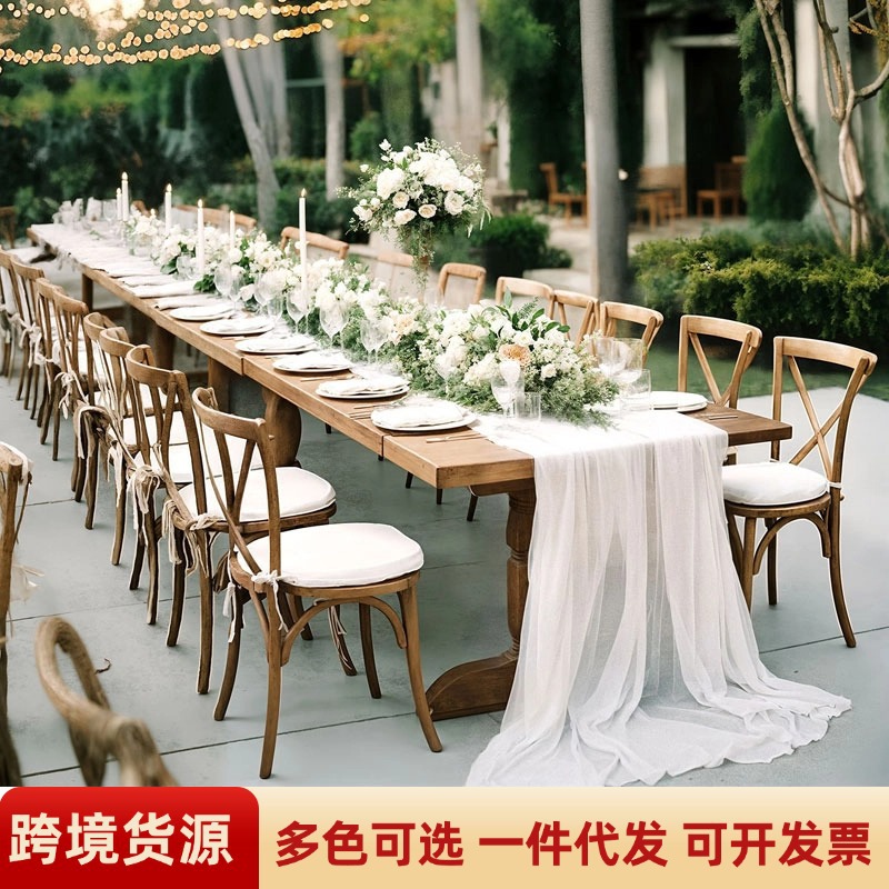 Comercio exterior boda mesa de postres tabla bandera decoración cortina tela de mesa de fiesta de cumpleaños cortina al aire libre banquete decoración cojín de mesa