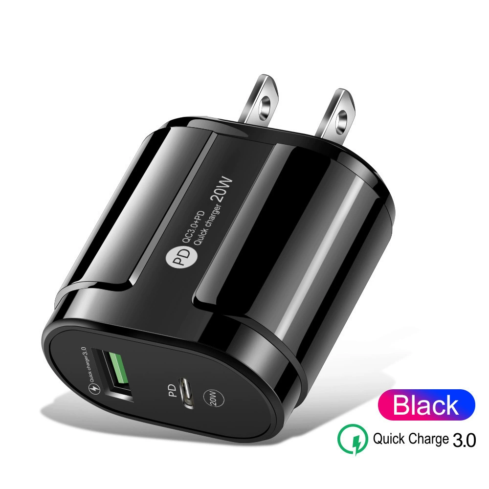 Новый макаронный цвет PD-подзарядка USB+PD быстрая зарядка электрическая головка A+C двойной порт адаптер для мобильного телефона