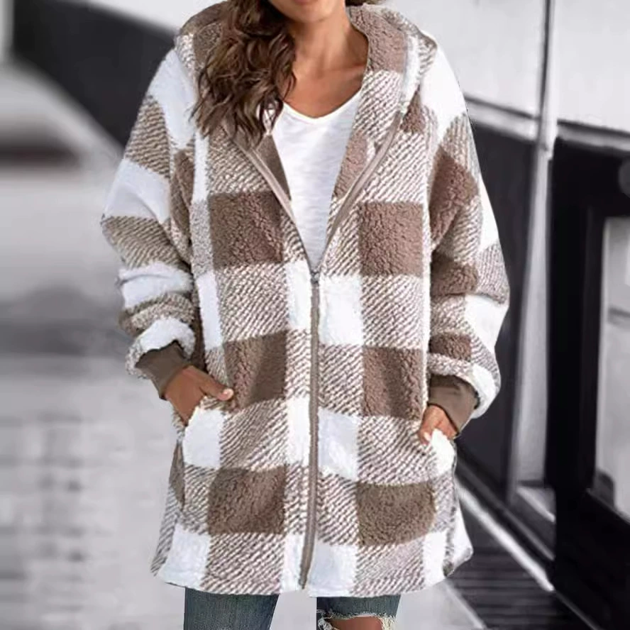 Velvet jacket oversized, hooded zip‑front, European city style, 2022