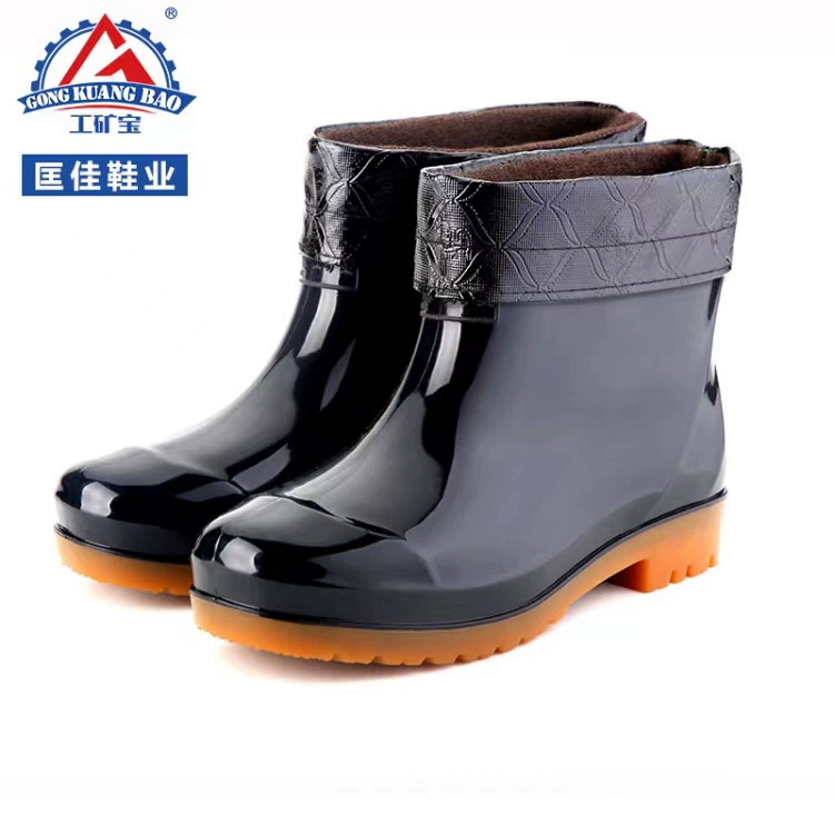 Kuangjia Shoes Industry Minbao 368 мужские полутруба дождевая обувь нескользящая и износостойкая резиновая обувь водонепроницаемая обувь для защиты от дождя оптовая продажа