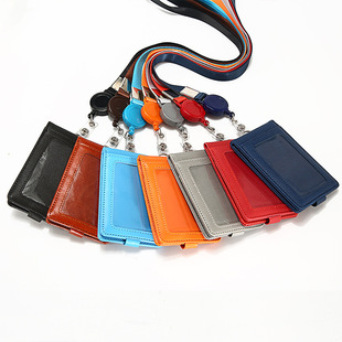 Card Holder multi-functional certificate set work permit leather badge identification card holder bank card bus card holder
