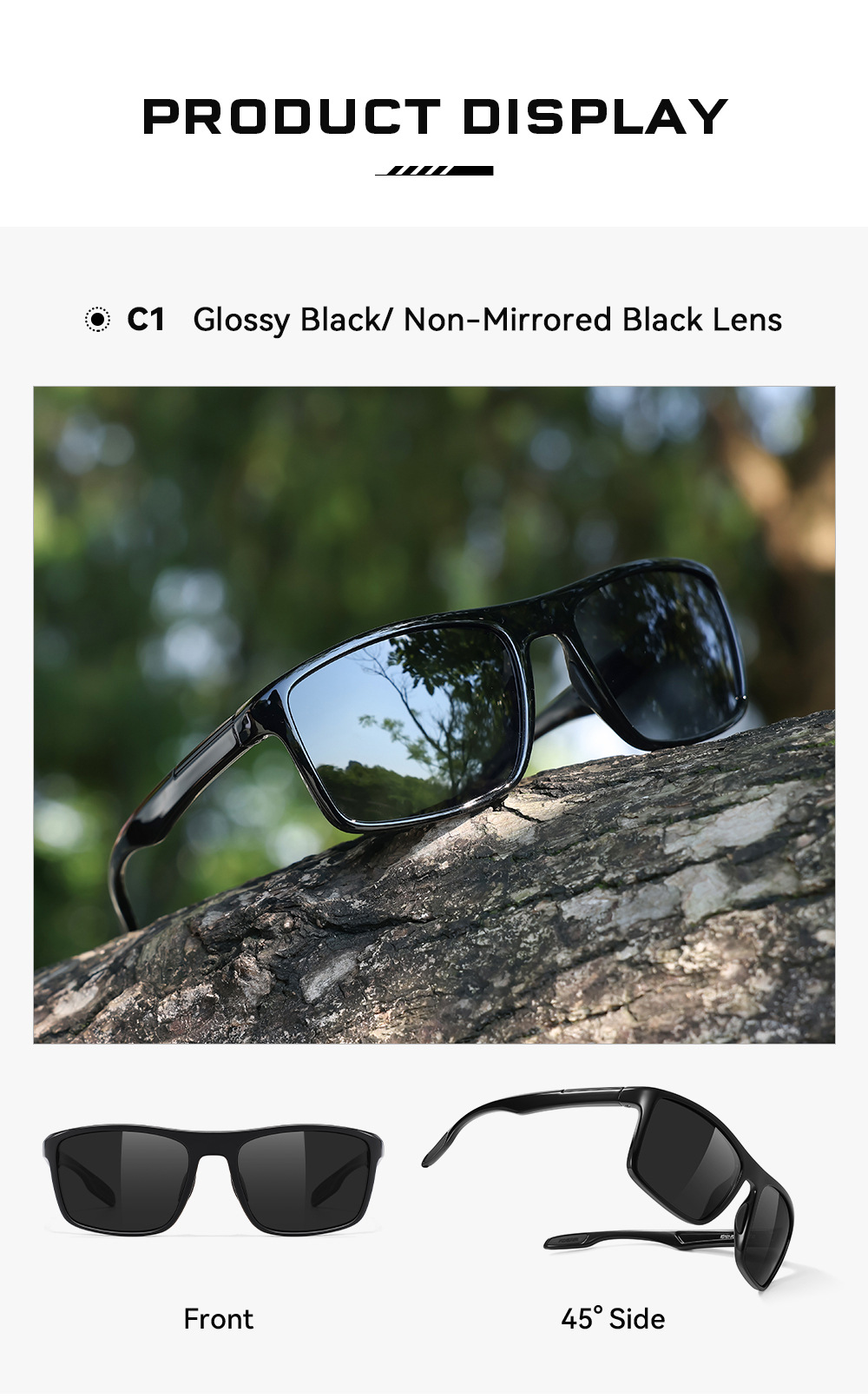 KDEAM Large Size Fashion Polarized Sunglasses Outdoor Casual Sunglasses Central Asia Eyewear Wholesale KD101-PLUS