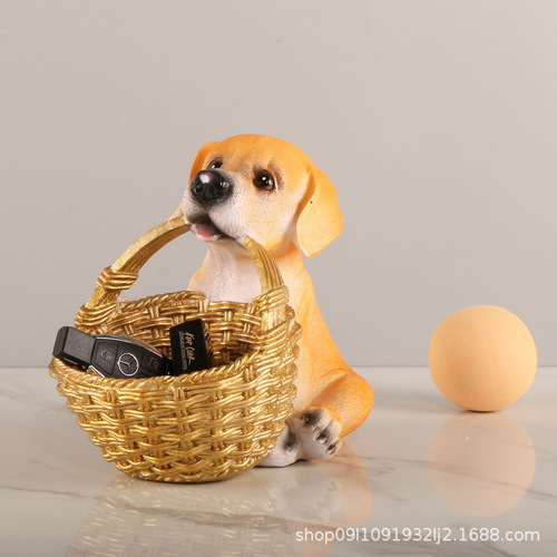 Key storage ornaments in the entrance hall, wine cabinet, doorway shoe cabinet, home decorations, dog storage ornaments in the living room