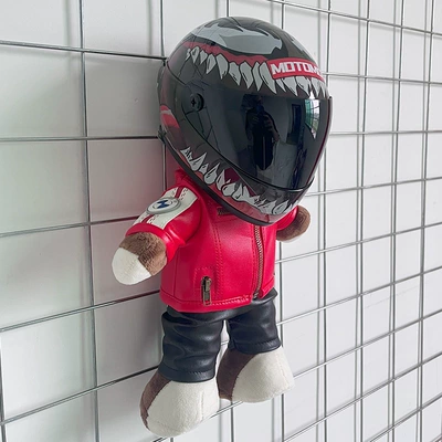 gift racing mechanic motorcycle, Motosiklet dəbilqələri - height-28cm-red-bearm-venom-upgraded-internal-buckle