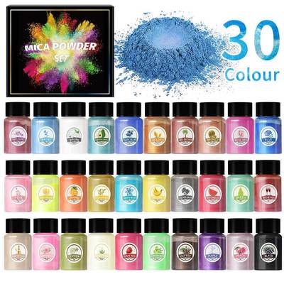 Cross-border Amazon 30 Pearl powder Mermaid DIY Crystal Glue Slim Crystal Mud Mica powder