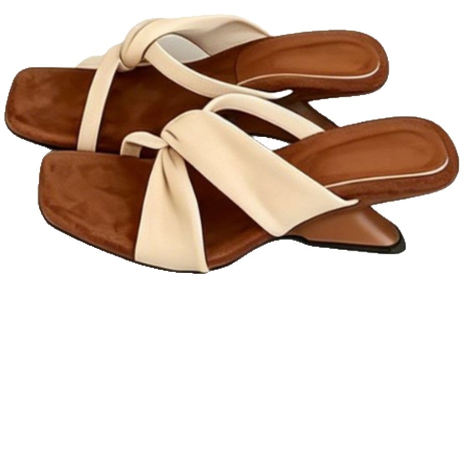 2026 verano nuevo con falda de dedos de los dedos de las sandalias de moda de alta calidad retro tacones zapatillas para mujeres image 5