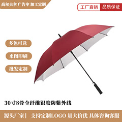 印刷ロゴ入りゴルフ傘、ストレートタイプ、自動開閉、長柄、日傘兼雨傘、大型で強化された、ビジネスギフト、広告傘