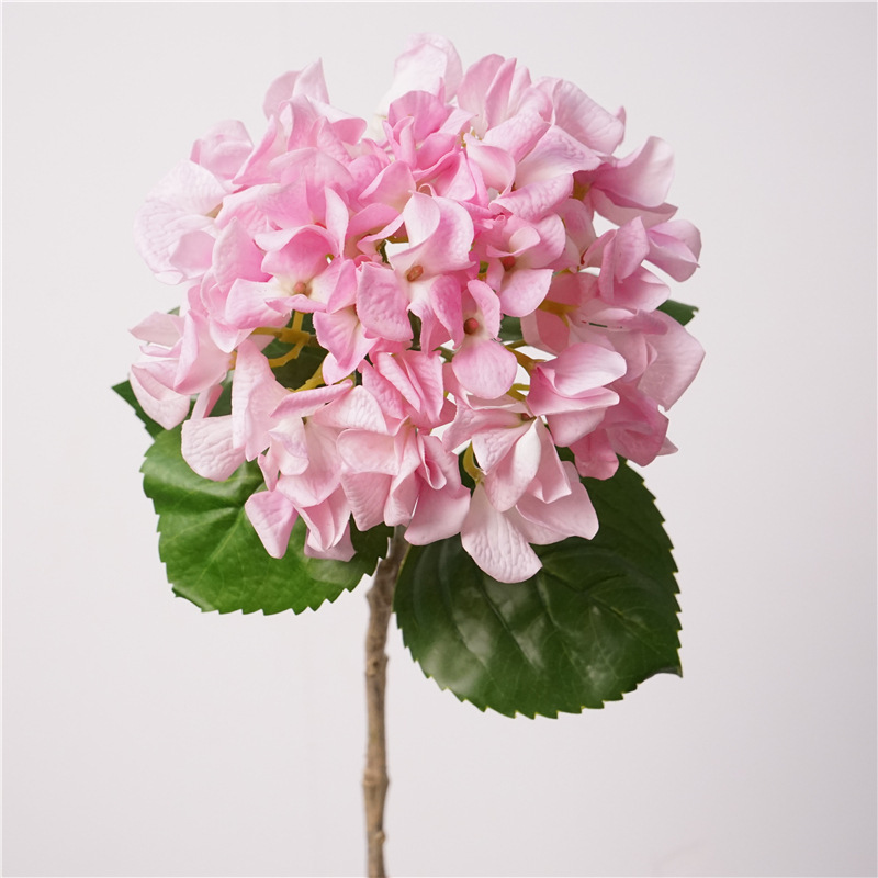 High-Quality Moisturizing Hydrangea Single Branch Dutch Hydrangea Home Table Decoration Floral Wedding Fake Flowers Wholesale
