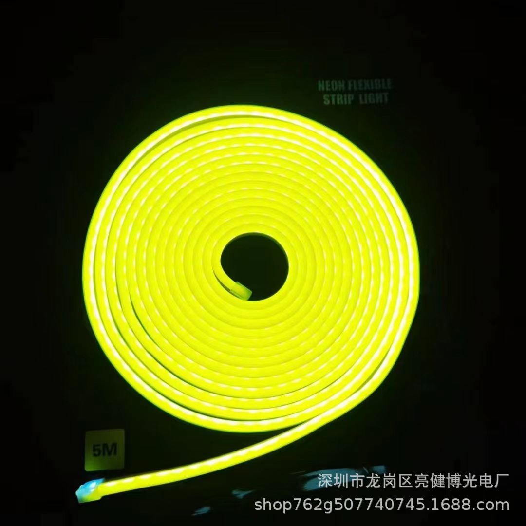 Juego de tiras de luces LED impermeables de silicona de bajo voltaje 12 V - Tira de luces de neón para iluminación decorativa empotrada en armarios