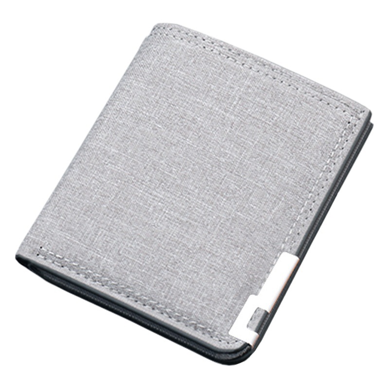 Titular de la tarjeta de licencia de conducir billetera corta de lona ultrafina para hombres billetera simple multifuncional para hombres titular de la tarjeta pequeña