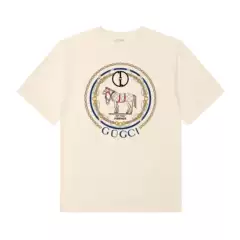 Short-Sleeved Summer New Cross-Border Printed Logo Men's T-Shirt Casual Wholesale Round Neck Top Exquisite Loose Cotton T-Shirt