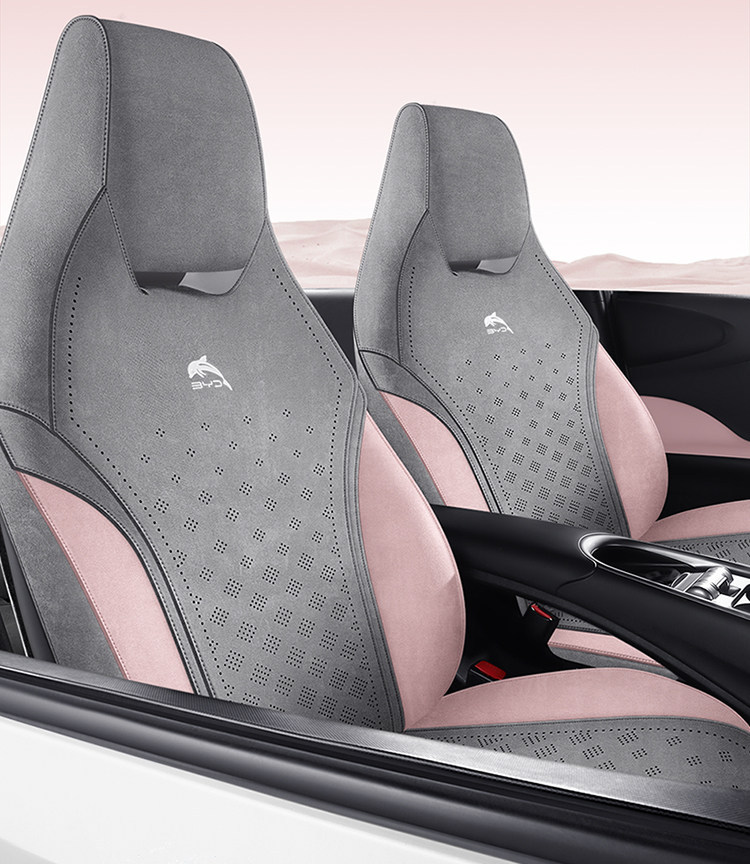 Byd Dolphin Special Car Seat Cushion Perforated Suede Seat Cover Universal for All Seasons Breathable Half-Cover Seat Cushion Cover