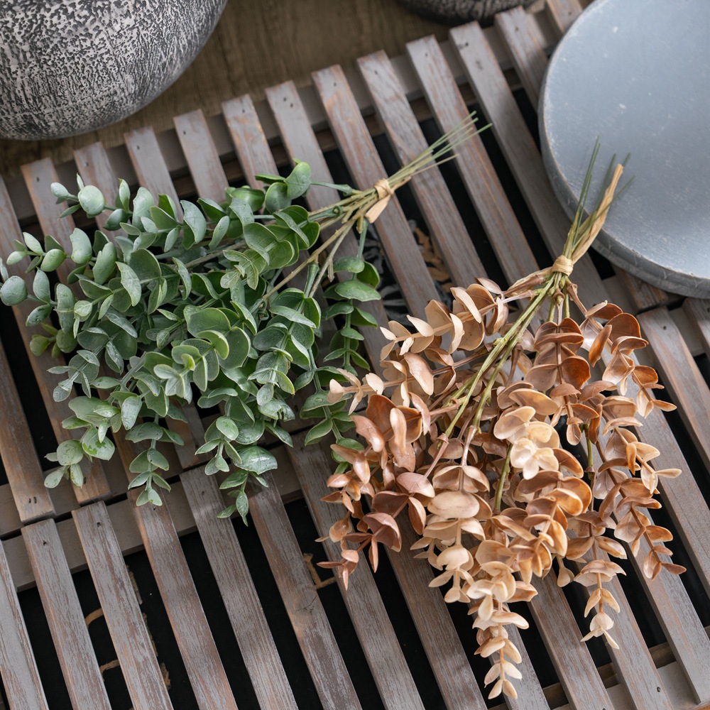 Six-layer eucalyptus short handle bunch artificial flower artificial flower green plant wholesale decorative crafts cross-border yd479