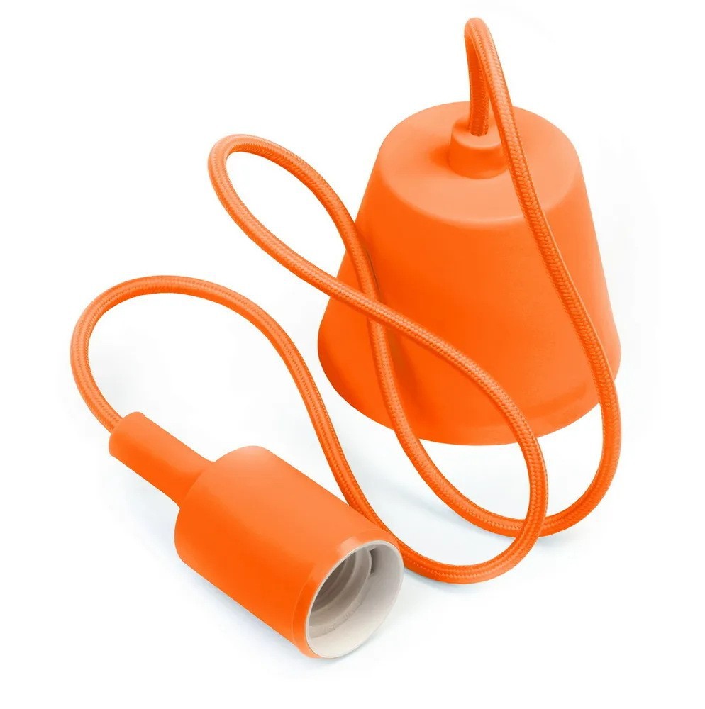 Fábrica transfronteriza venta directa E27 lámpara de lámpara de lámpara de silicona colorida lámpara de lámpara trenzada alambre dormitorio sala de estar bar bar