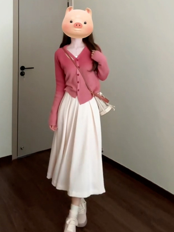 法式毛衣女miu系新款超火秋冬针织开衫女外套绝美早秋穿搭上衣女|undefined