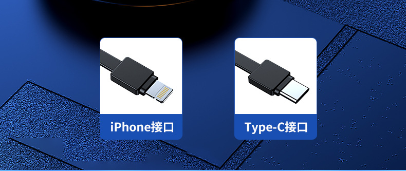 Powerbank 20000mAh mit integriertem Dual-Kabel Schnellladung 22,5W tragbar mit Kabel