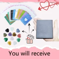 Amazon горячие продажи 12 pcs20 mm любовь натуральный камень подарок кристалл любовь оптовая продажа ювелирных изделий с картами