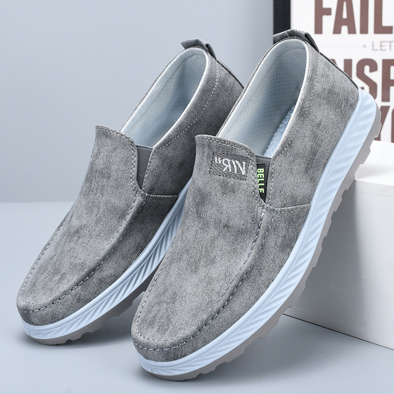 Spring New Men's Old Beijing Cloth Shoes Soft Sole Comfortable Dad Shoes Breathable Casual Middle-Aged and Elderly Work Canvas Shoes