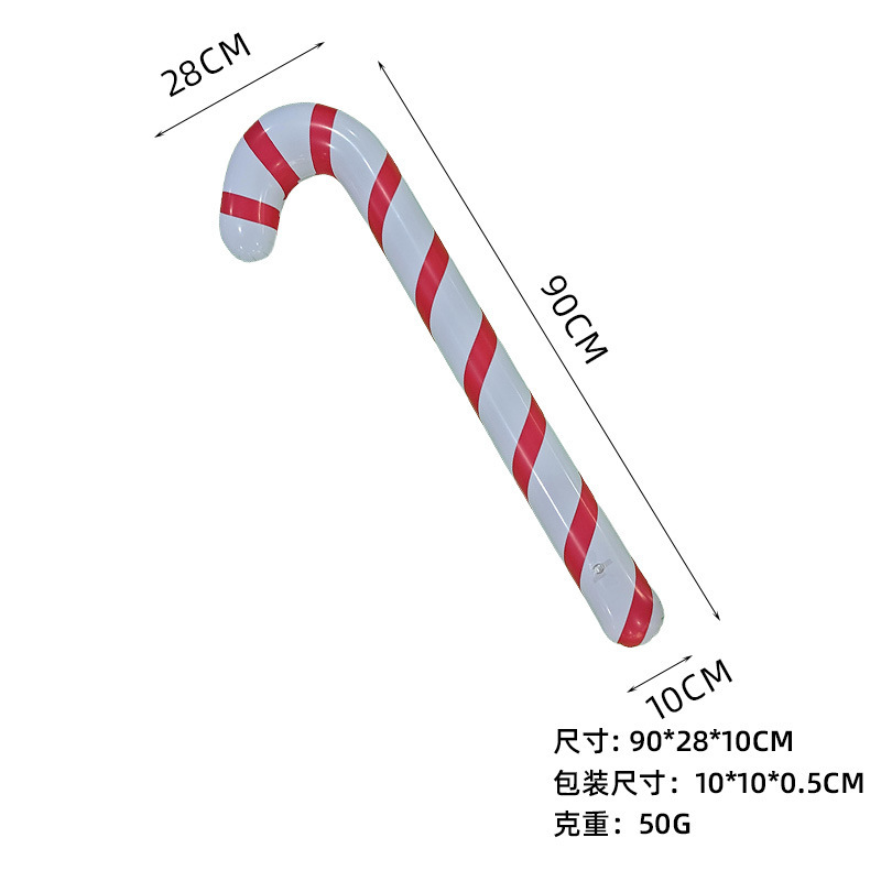 Nuevo producto transfronterizo: Bola navideña inflable para decoración de fiestas, decoración de patios, bastón, diversión al aire libre, ambiente festivo, adorno.