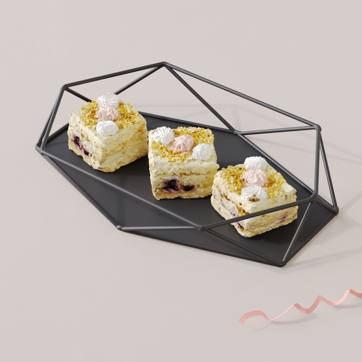 Decoración de postre estante de exhibición decoración de comida fría europea mesa de té pancake image 8