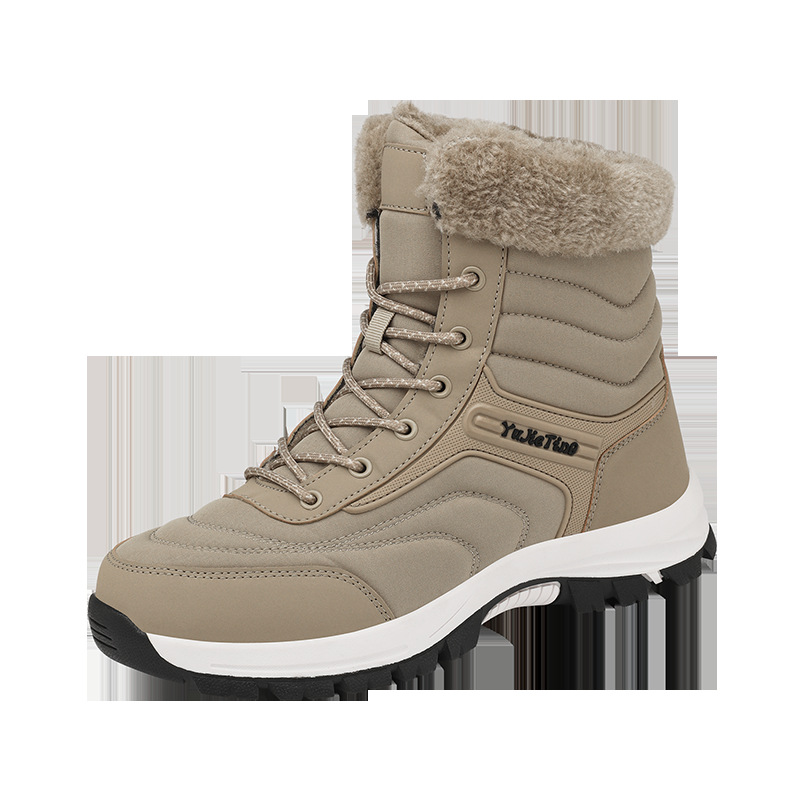 Botas de nieve transfronterizas de invierno para hombres y mujeres con zapatos de algodón calientes antideslizantes zapatos de altura media de tamaño grande comercio exterior