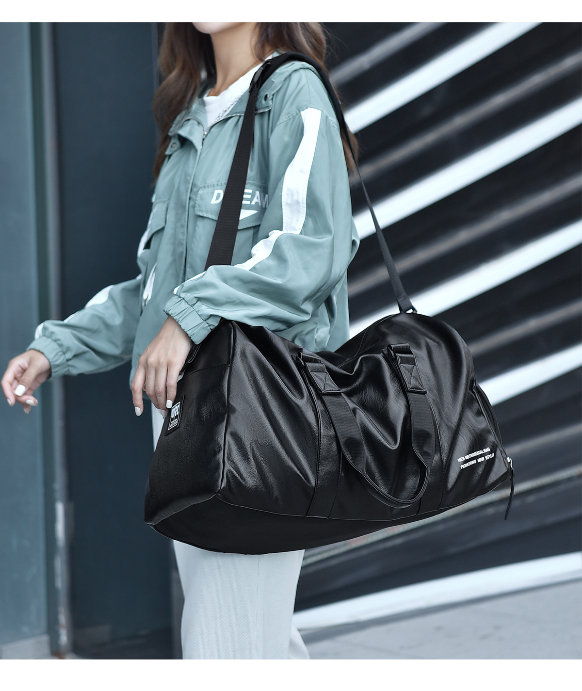 Sac à main de grande capacité pour hommes, bagages de loisirs à la mode, sac de voyage pour sports de plein air, sac de fitness à séparation sèche et humide_voghion.com