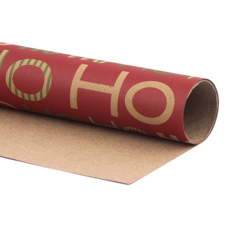 Papel de Regalo Navideño Transfronterizo, Papel Kraft Retro para Regalos de San Valentín y Cumpleaños, Venta al por Mayor Transfronteriza