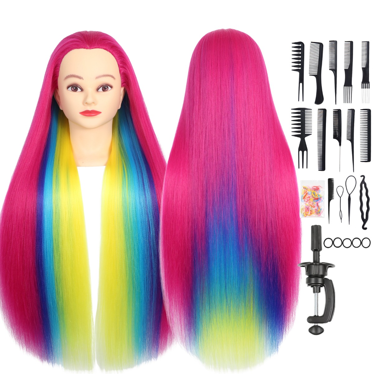 Maniquí de Cabeza para Peluquería de Fibra de Alta Temperatura image 26