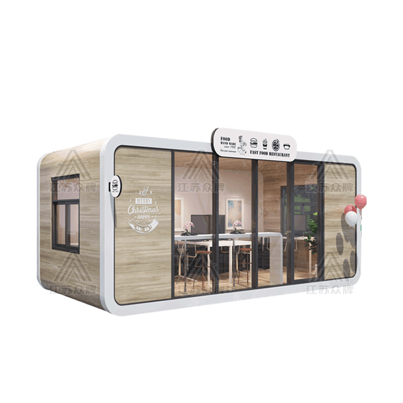 Apple Warehouse Casa móvil Área escénica cápsula espacial al aire libre B & B Oficina Salón Residente Contenedor Casa móvil