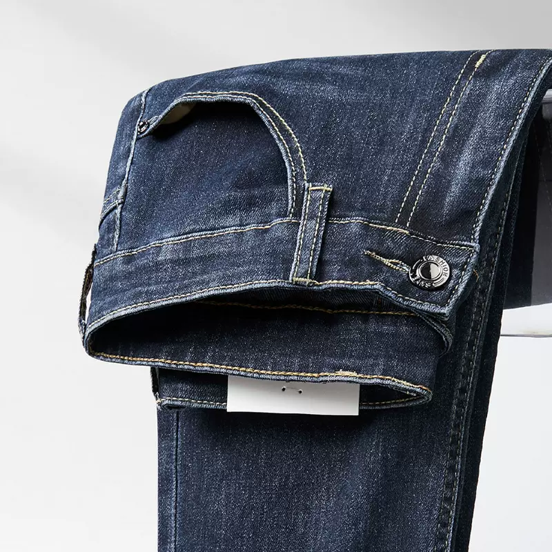 棉质舒适牛仔裤男2025秋季新款青年简约休闲牛仔长裤直筒男士裤子