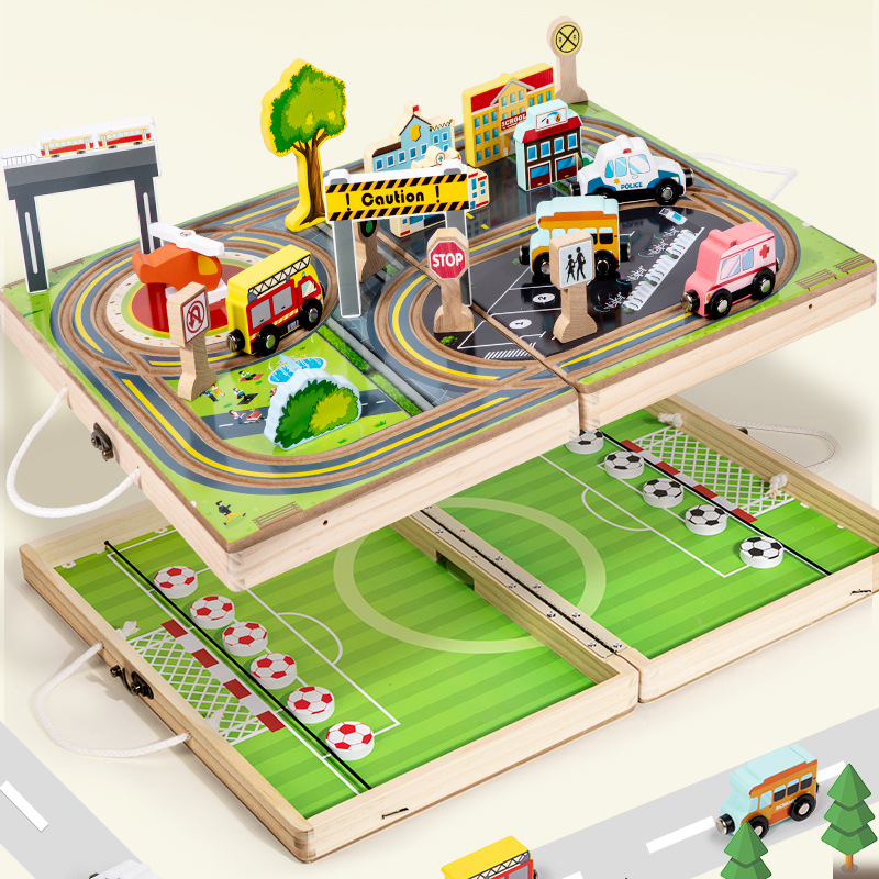 Tren de madera Tren pequeño Juego de mesa interactivo entre padres e hijos para niños Juguetes educativos