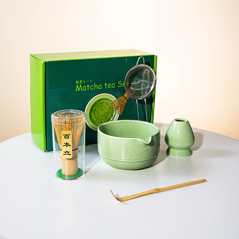 FJT 버섯입 직선그릇 그린 5종세트(짙은 녹색 컬러박스)