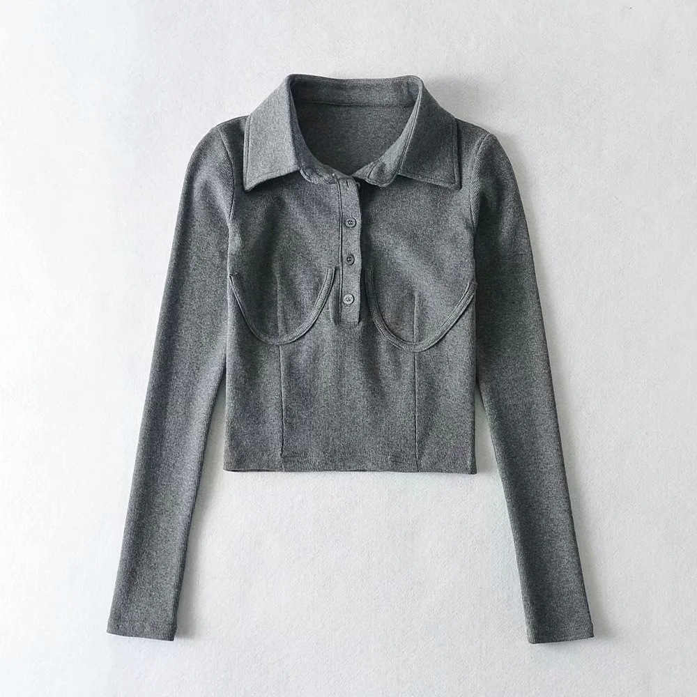 small lapel long-sleeved shirt NSHS29346