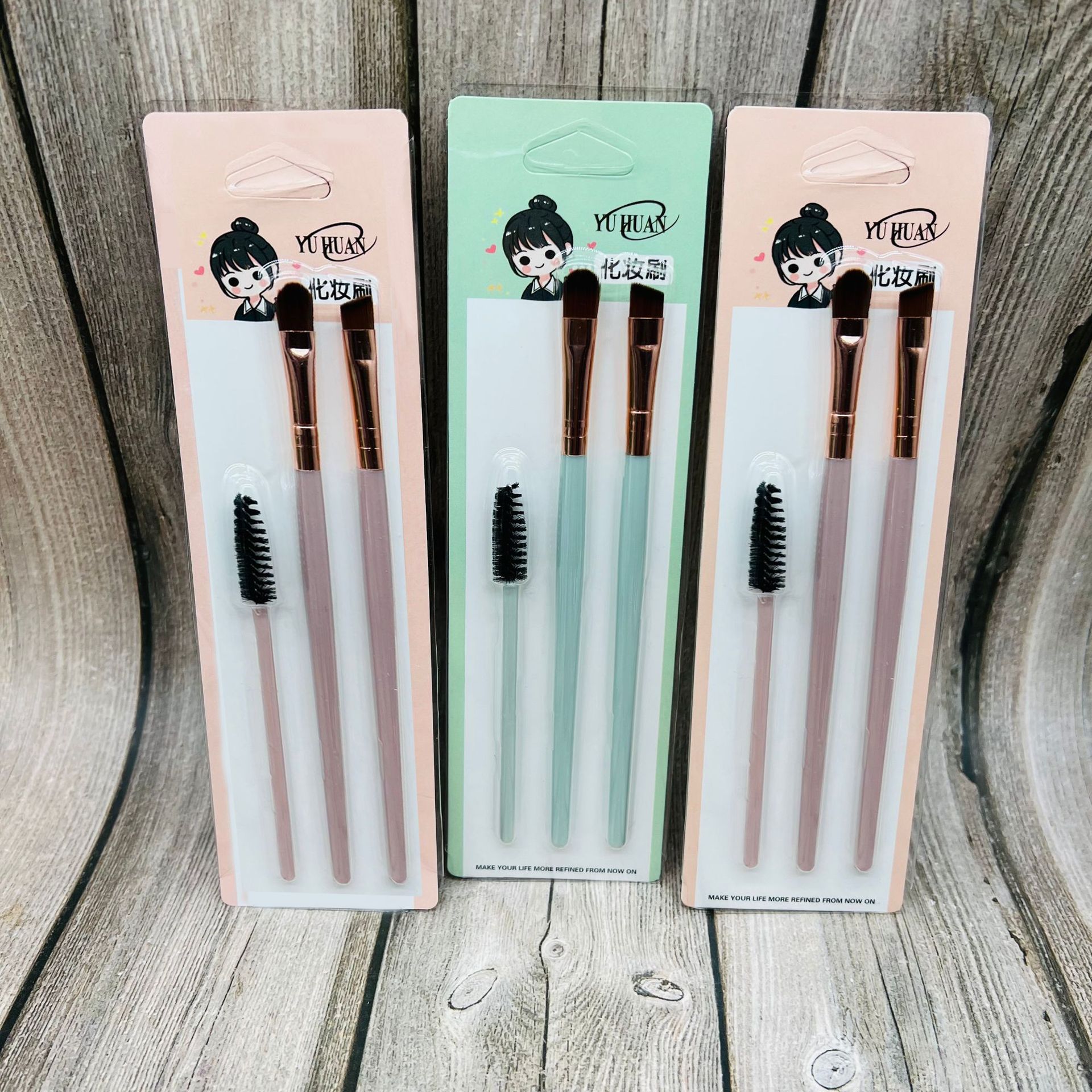 Cepillo de maquillaje traje cepillo de maquillaje herramienta Cepillo facial cepillo de color cepillo suave cabello dos yuanes tienda de tres yuanes suministros de maquillaje