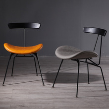 外贸工业风铁艺蚂蚁椅设计师北欧餐椅家用咖啡厅靠背椅子洽谈椅