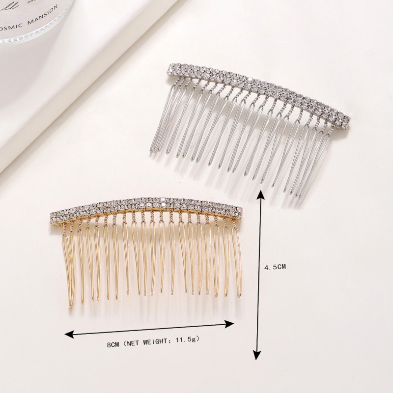 Comercio exterior nuevo peine del pelo japonés y coreano rhinestone peine enchufe nupcial updo accesorios para el cabello simple fábrica de pelo enchufe al por mayor