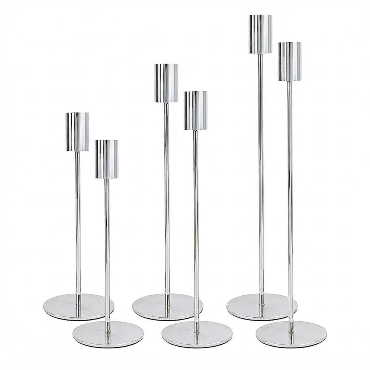 Ventas calientes de candelabros de cilindro recto Amazon candelabros de hierro forjado candelabros de oro europeo simple candelabros de seis piezas calientes image 13