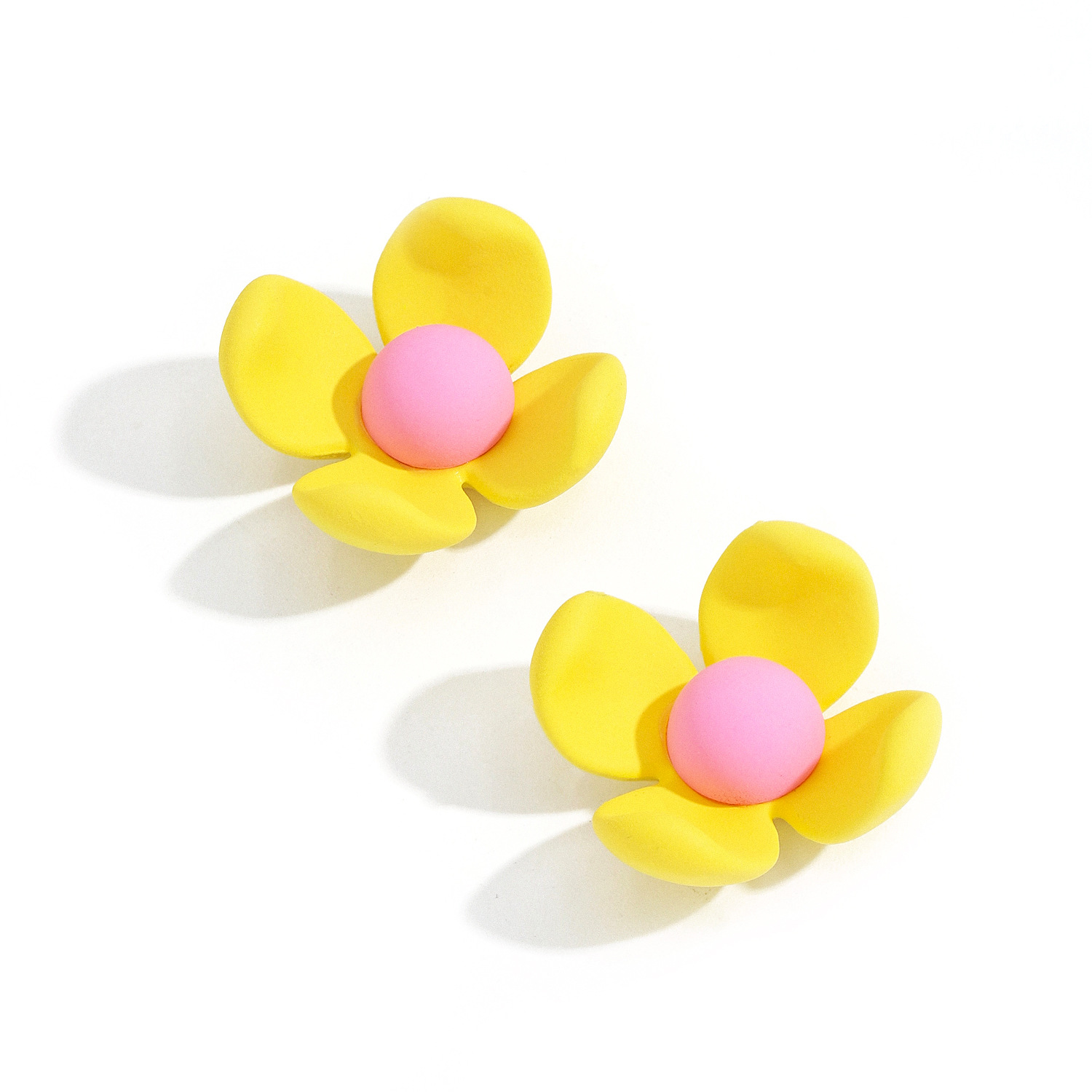 Korean Candy Color Flower Resin Earrings display picture 15