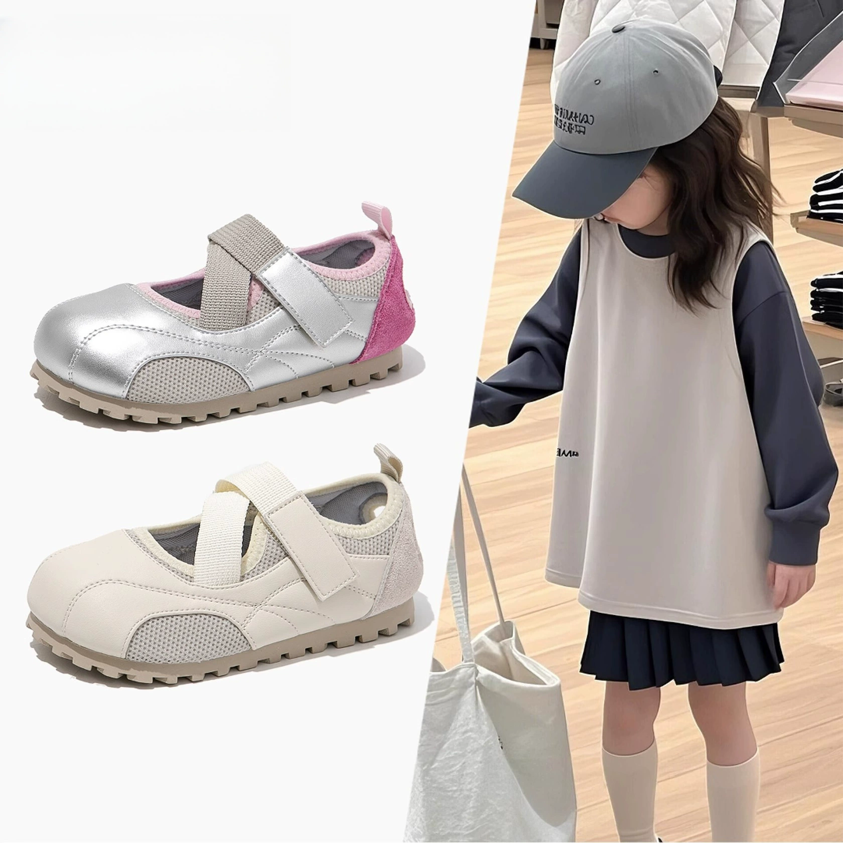 Baby слойные туфли 2025 весна и лето новые детские полые кроссовки Mary Jen для мальчиков и девочек детская обувь для детского сада