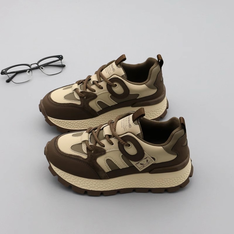 Scarpe casual donna punta tonda stringate autunno inverno comode_voghion.com