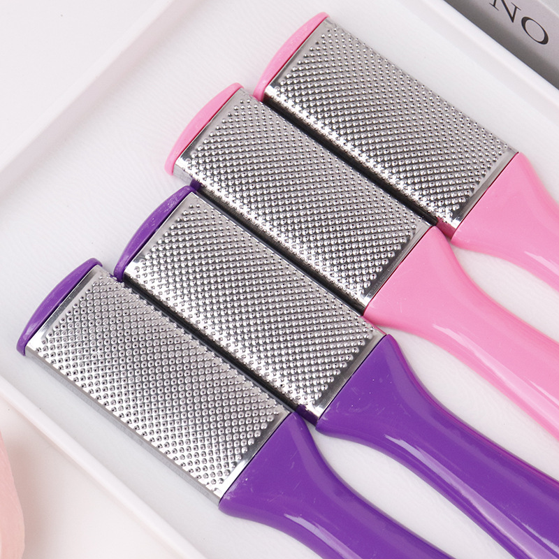 Fábrica de suministro de pie de acero inoxidable esfresco de piedra de molienda para el baño doméstico pie de molienda para eliminar la piel muerta para eliminar el callo de los pies